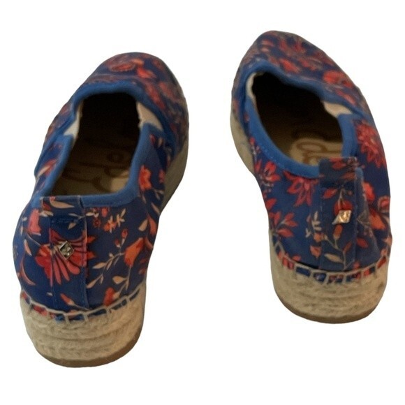 Sam Edelman‎ Carrin Blue Floral Slip-On Espadrilles Size 7.5 - Picture 5 of 12